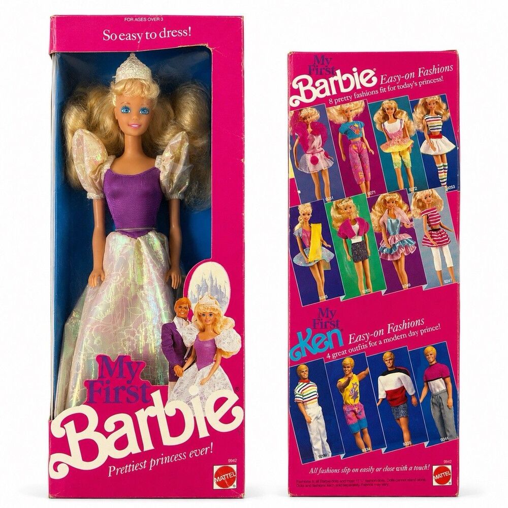 Vintage My First Barbie Princess Doll Mattel 9942 NRFB Pink Box